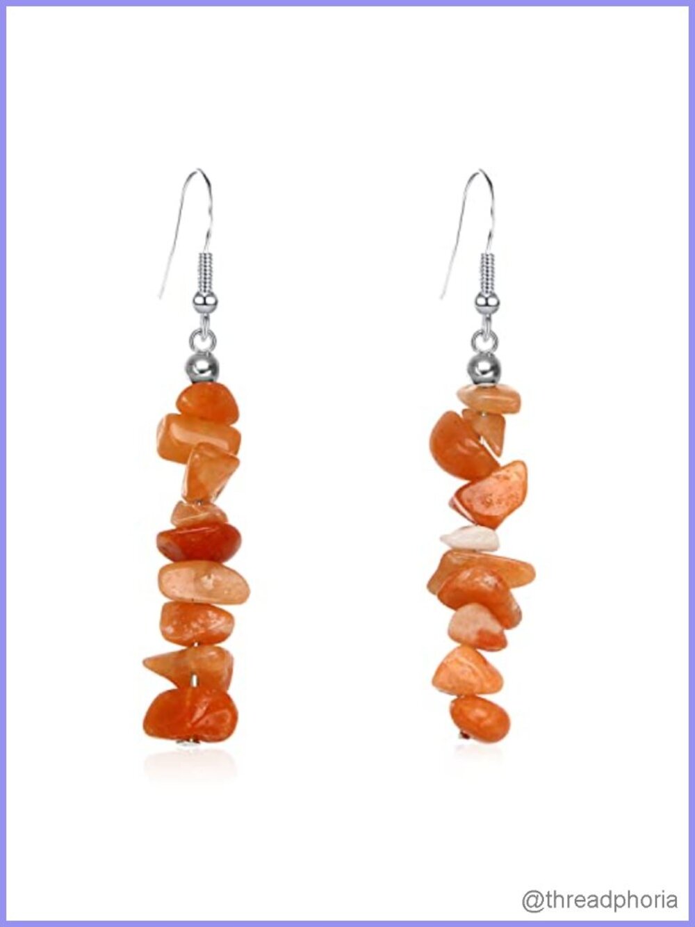 Bohemian Nature Stone Tassel Dangle Drop Earrings Alloy Crystal Hook